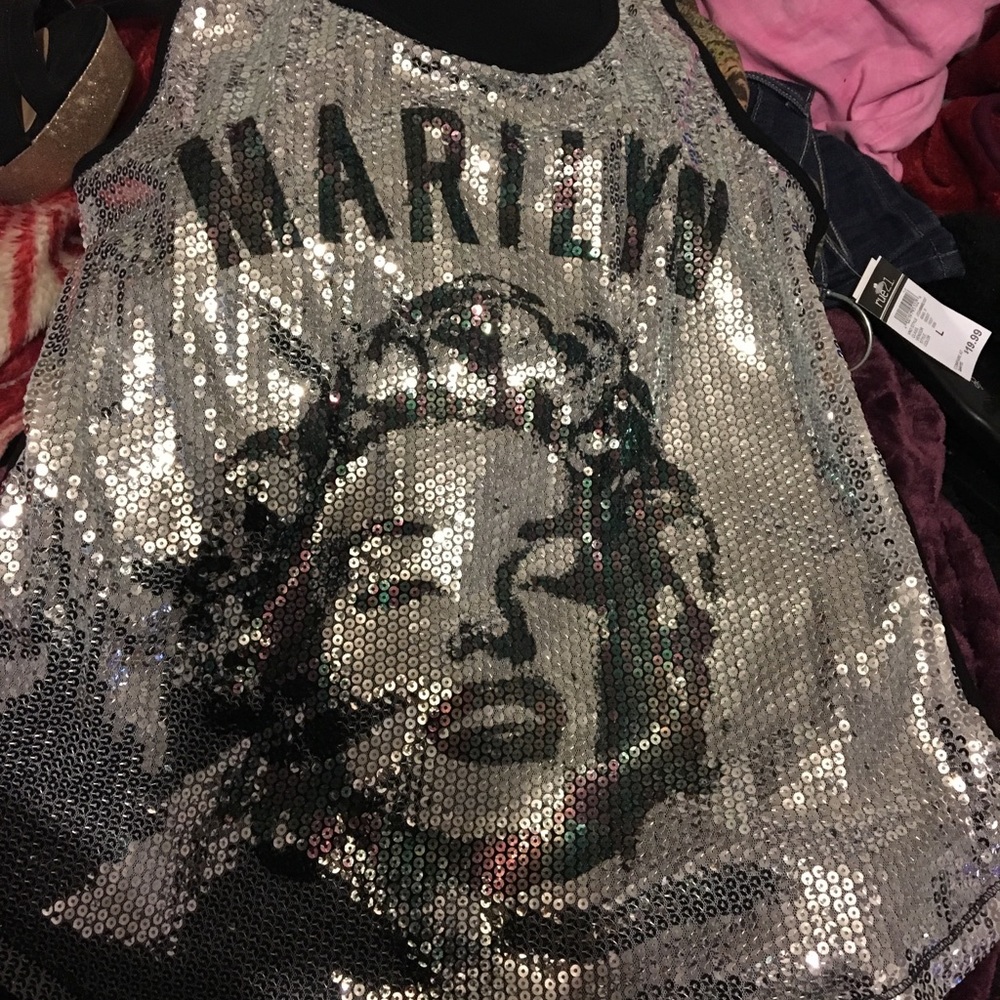 Sequined tank top